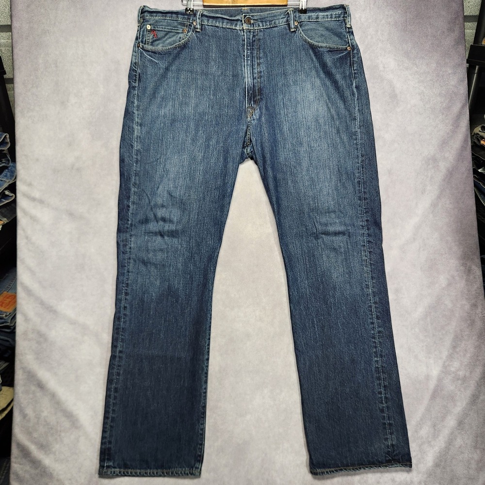 Polo Ralph Lauren Classic 867 Mens Blue Medium Wash Straight Leg Jeans 42x36